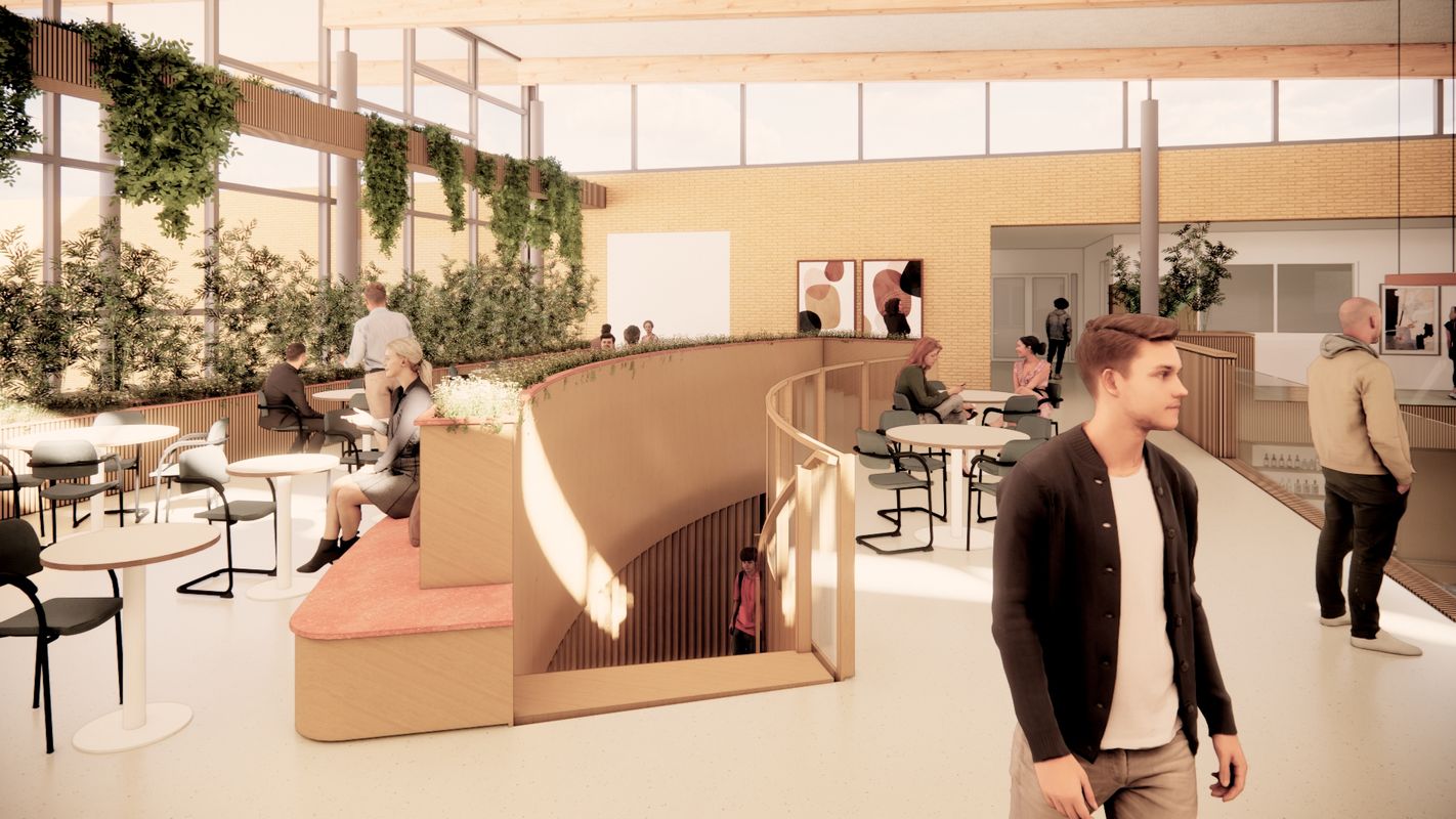 Impressie van het Pleincafé van het Spectrum na de renovatie