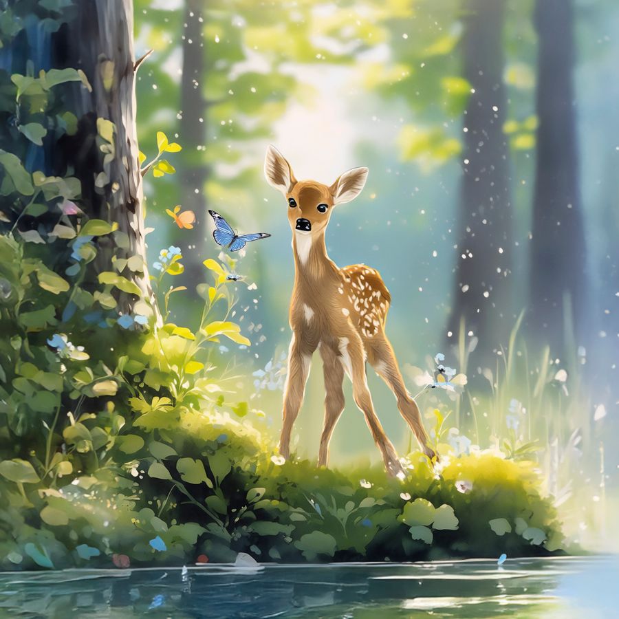 hertje bambi in eens bos