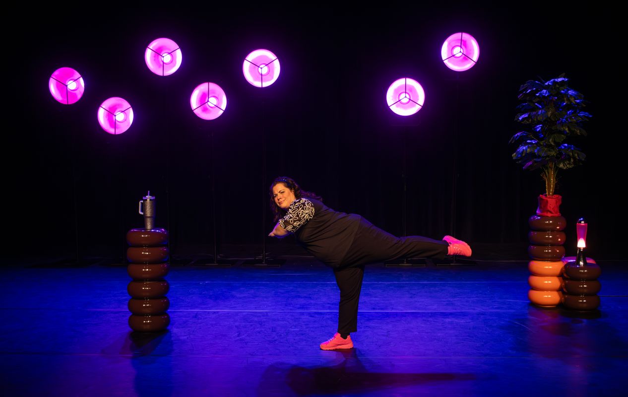 Berit Companjen op een podium 