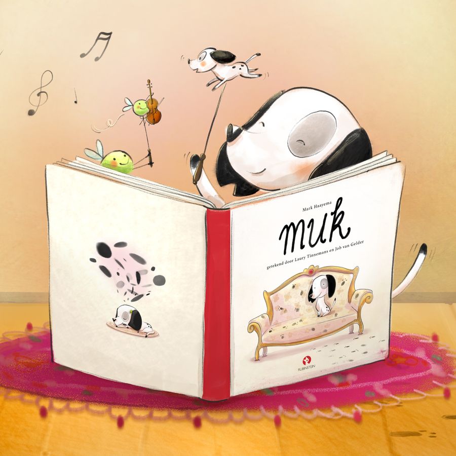 Muk leest een boek
