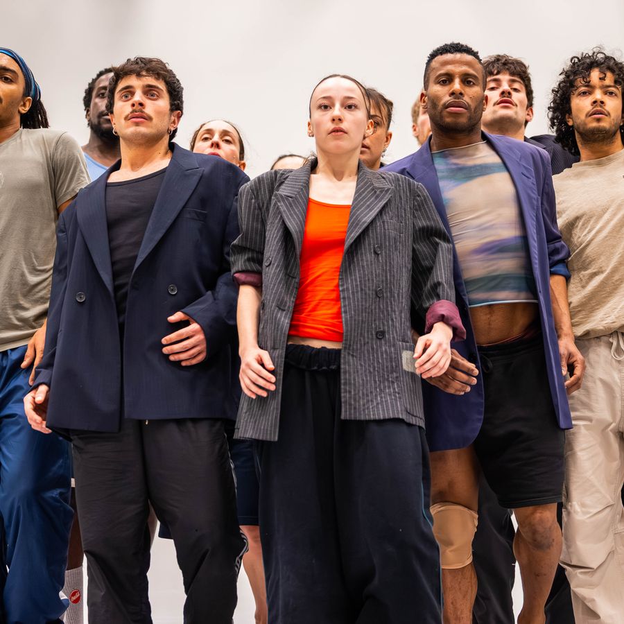 groep dansers in groep samen