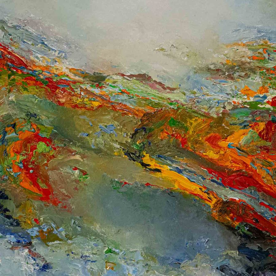 Schilderij van Ad Arma met verschillende kleuren